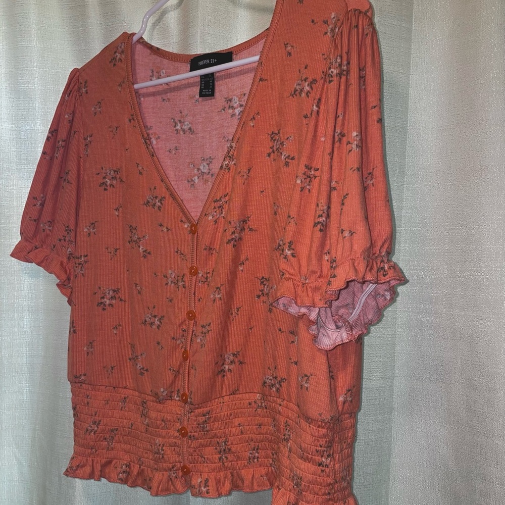 #Foever21 Plus Size Flowery Top